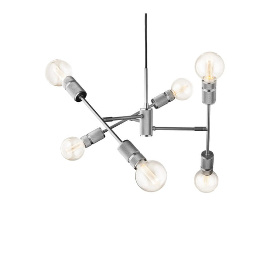 Halo Design Halo Mini Taklampa 6 Ljuskällor Ø53 cm, Gun Black