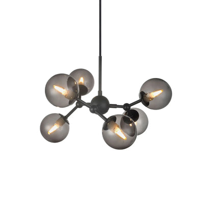 Halo Design Atom Ljuskrona Ø45 cm, Smoke/Svart