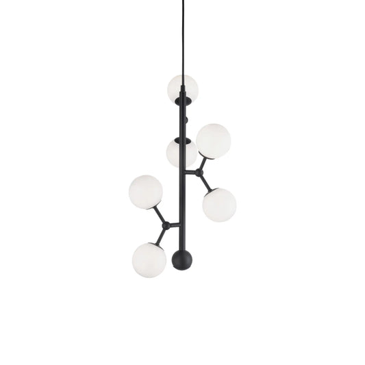 Halo Design Atom Taklampa Vertikal, Opal/Svart