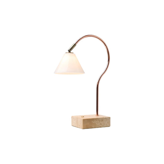 Halo Design Question Portabel Bordslampa, Koppar Antikmässing Opalglas