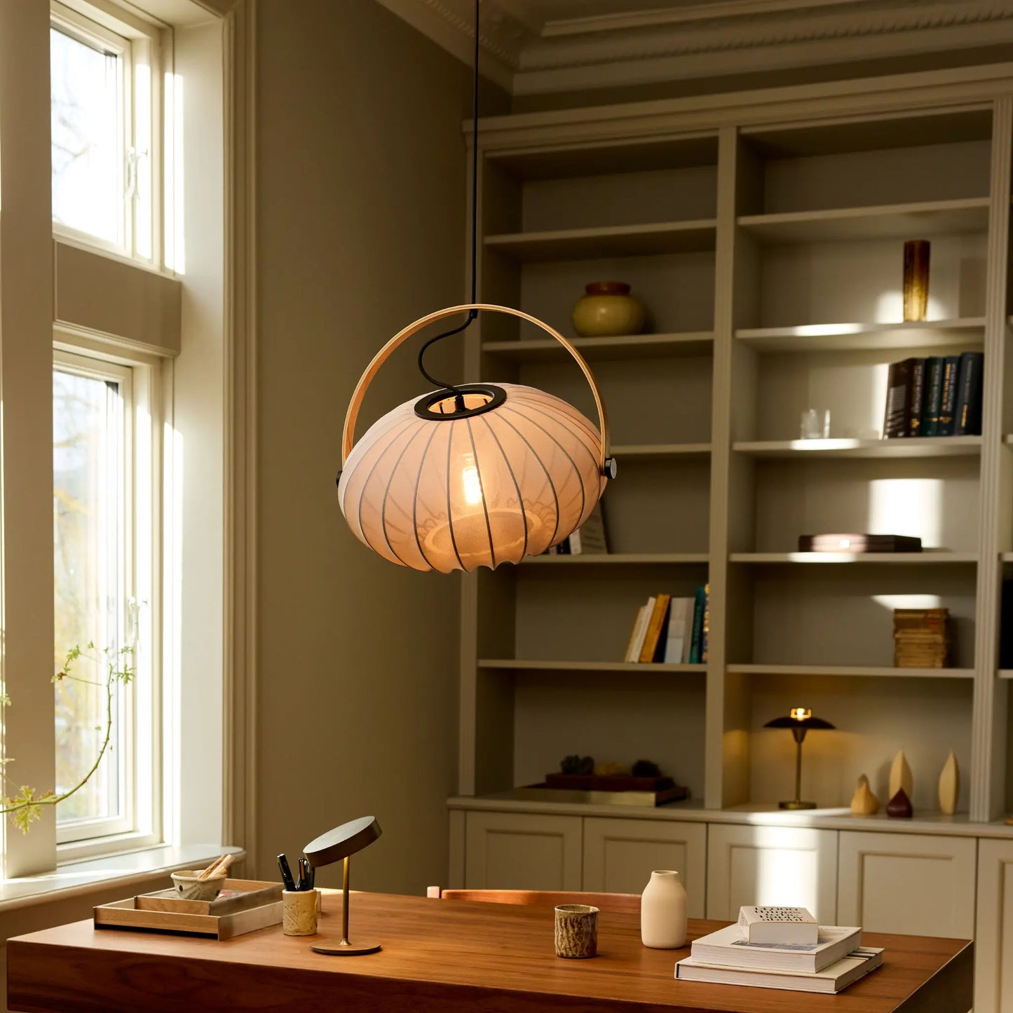 Halo Design DC Taklampa Textil Ø40 cm, Stone Grey