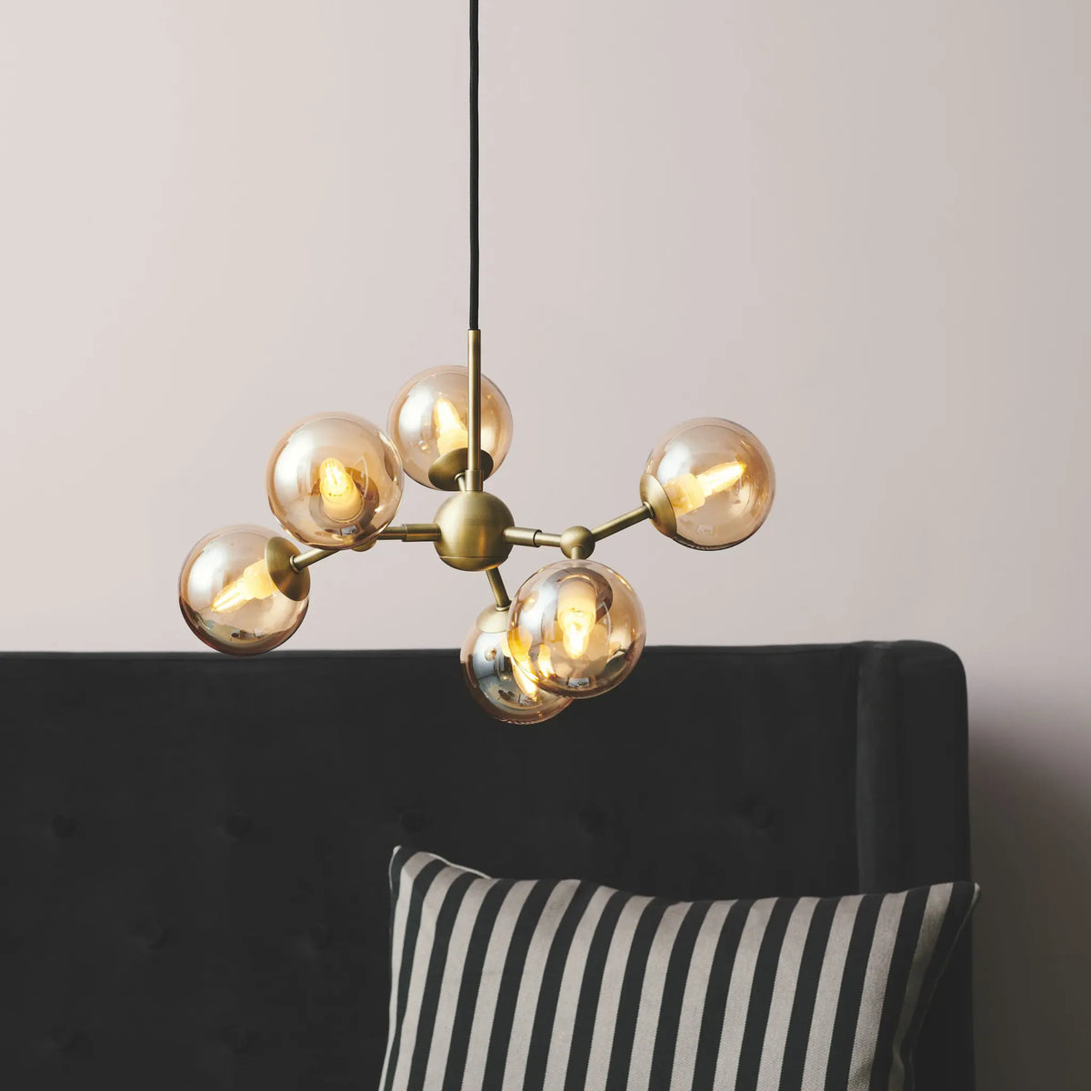Halo Design Atom Ljuskrona Ø45 cm, Amber/Antique