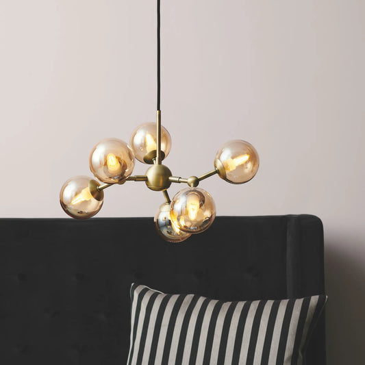 Halo Design Atom Ljuskrona Ø45 cm, Amber/Antique