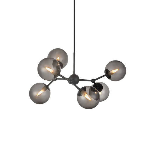 Halo Design Atom Ljuskrona Ø57 cm, Smoke/Svart