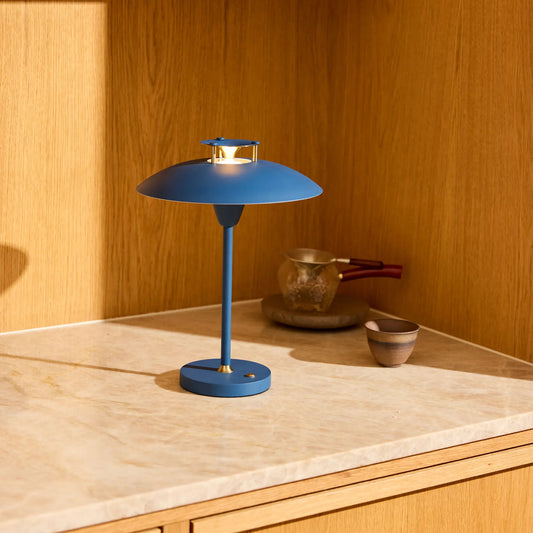 Halo Design Stepp 1-2-3 Portabel Bordslampa, Blue