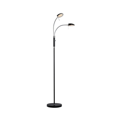 Halo Design Vegas Golvlampa 2 Ljuskällor, Svart/Chrom