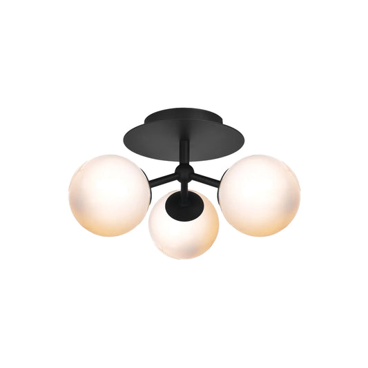 Halo Design Atom Taklampa Trio, Opal/Svart