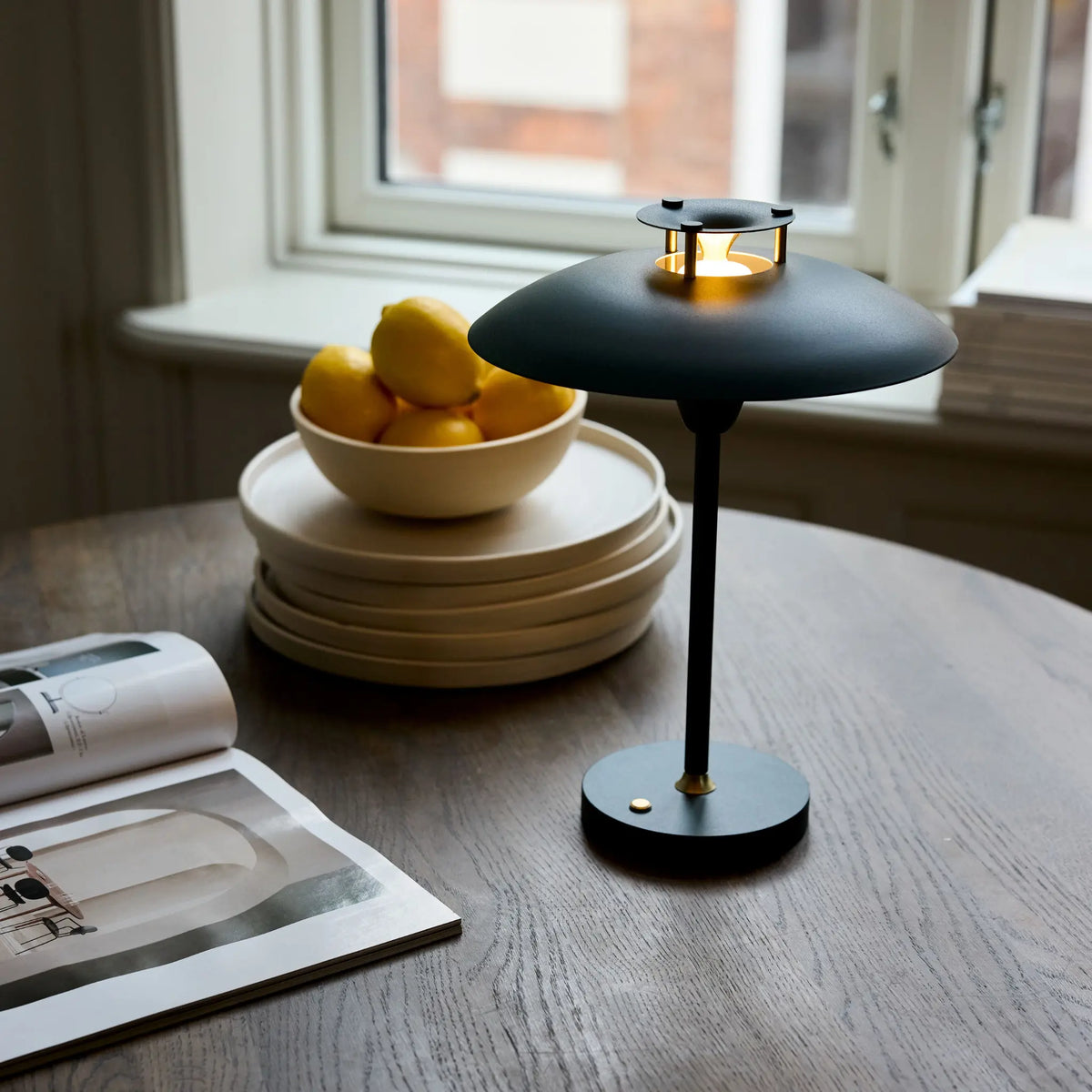 Halo Design Stepp 1-2-3 Portabel Bordslampa, Dark Green