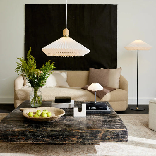 Halo Design Paris Golvlampa Ø56 cm Clean White/ Svart