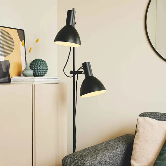 Halo Design Baltimore Golvlampa 2 Ljuskällor Ø18 cm, Svart