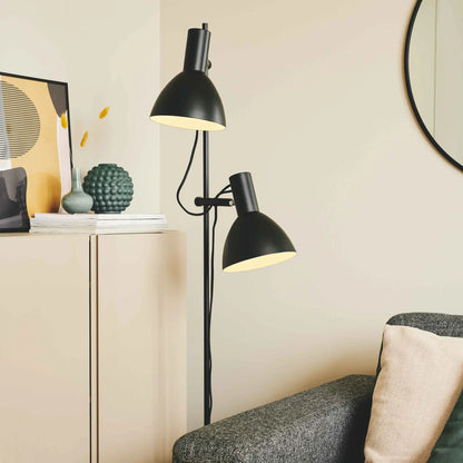 Halo Design Baltimore Golvlampa 2 Ljuskällor Ø18 cm, Svart