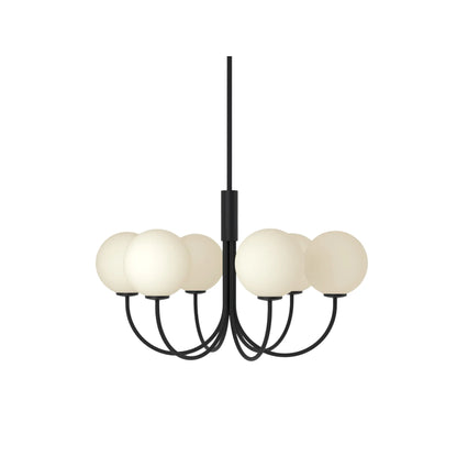 Herstal Ballon Krona 6, Svart/Opal glas