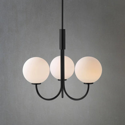 Herstal Ballon Krona 3, Svart/Opal glas