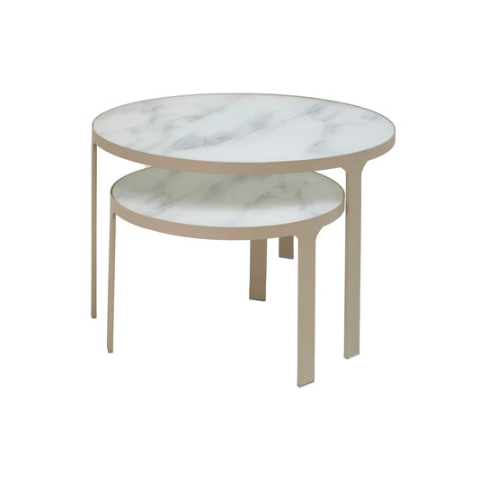 Holmen Nakameguro Soffbord 2-pack Ø50/Ø70 cm, Vit