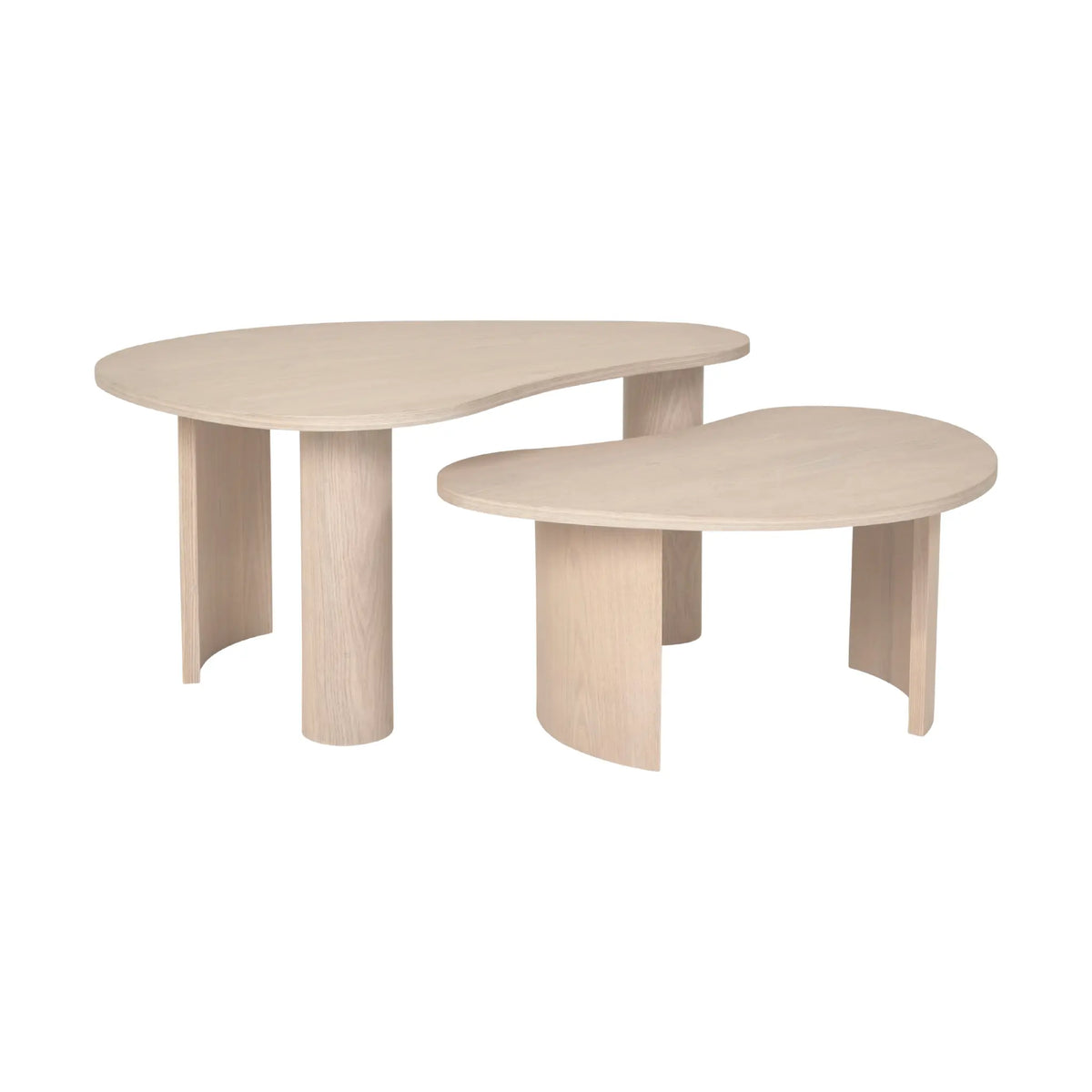 Holmen Dråpe Soffbordsset 79x51/95x67 cm, Vitpigmenterad