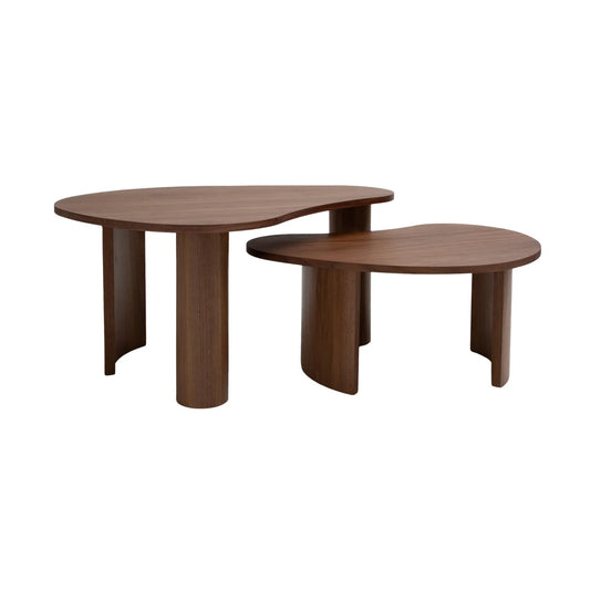 Holmen Dråpe Soffbordsset 79x51/95x67 cm, Valnöt