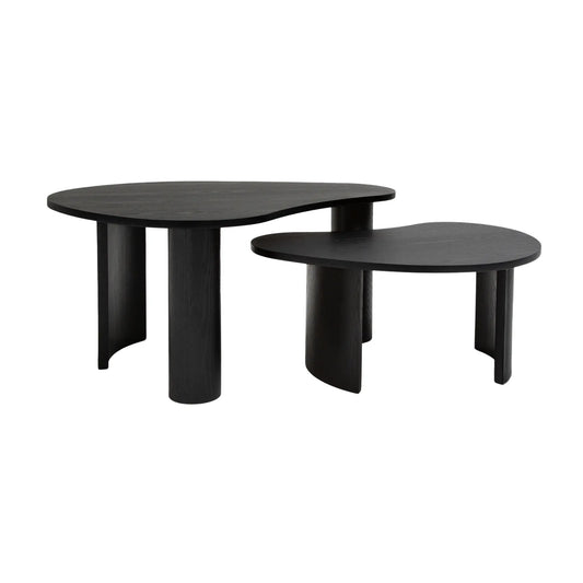 Holmen Dråpe Soffbordsset 79x51/95x67 cm, Svart