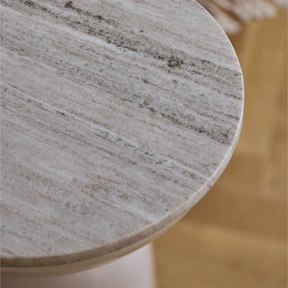Holmen Cannes Sidobord Ø37 cm, Beige