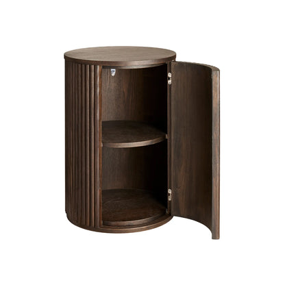 Holmen Tonga Sängbord Högerhängt Ø40 cm, Brun
