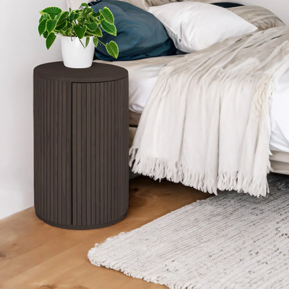 Holmen Tonga Sängbord Vänsterhängt Ø40 cm, Brun