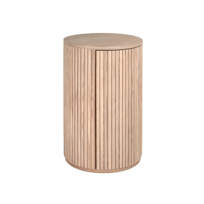 Holmen Tonga Sängbord Högerhängt Ø40 cm, Vitlaserad