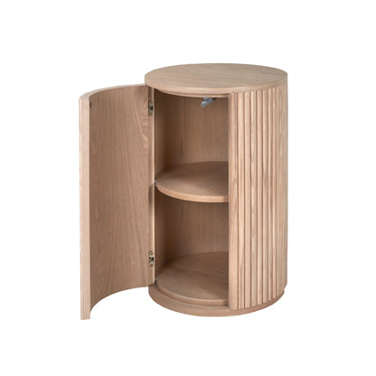 Holmen Tonga Sängbord Vänsterhängt Ø40 cm, Vitlaserad