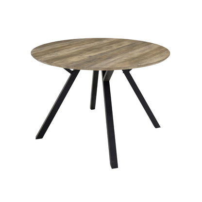 Holmen Smokey (M) Matbord Ø120 cm, Grå, Svart
