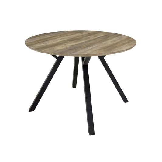 Holmen Smokey (M) Matbord Ø120 cm, Grå, Svart