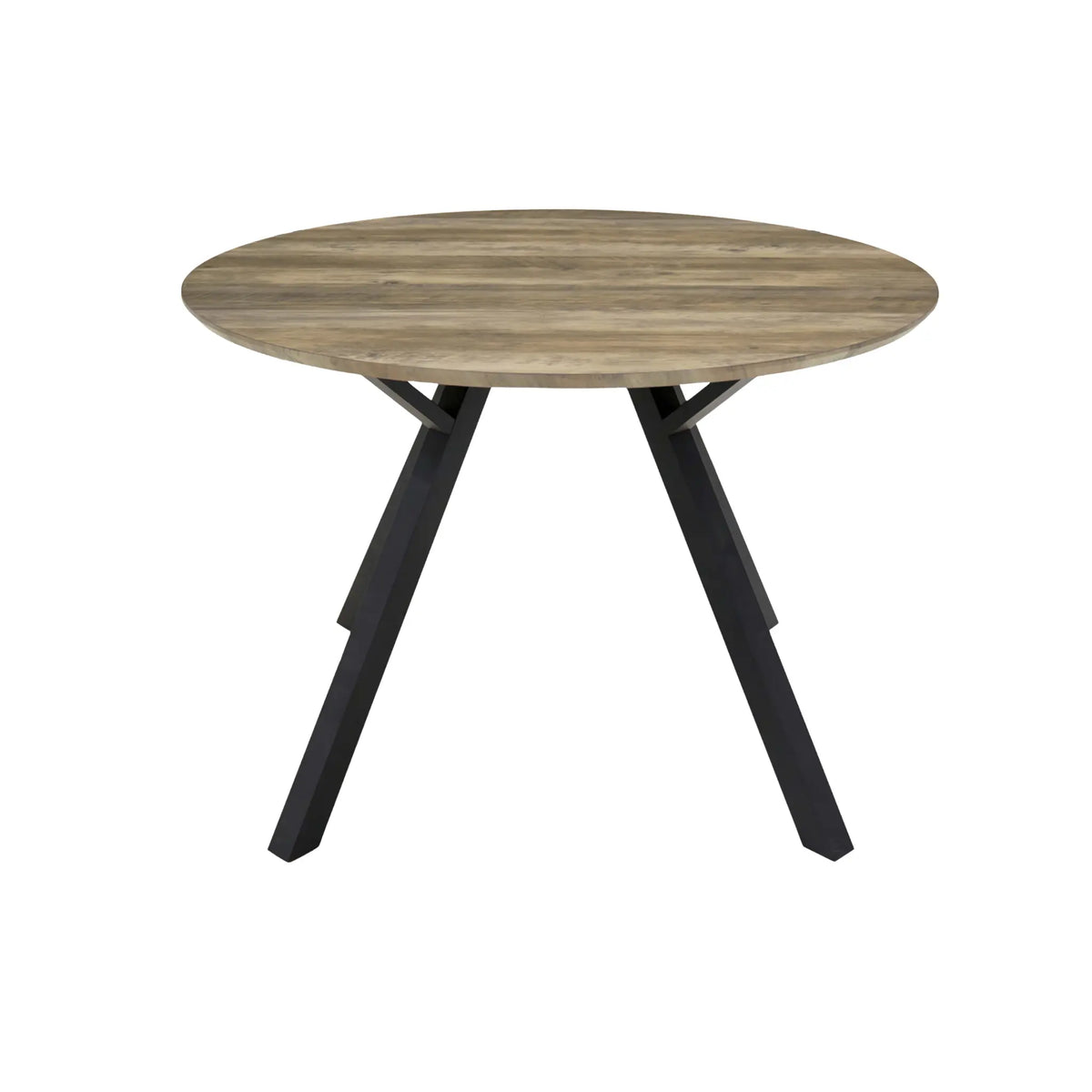 Holmen Smokey (M) Matbord Ø120 cm, Grå, Svart