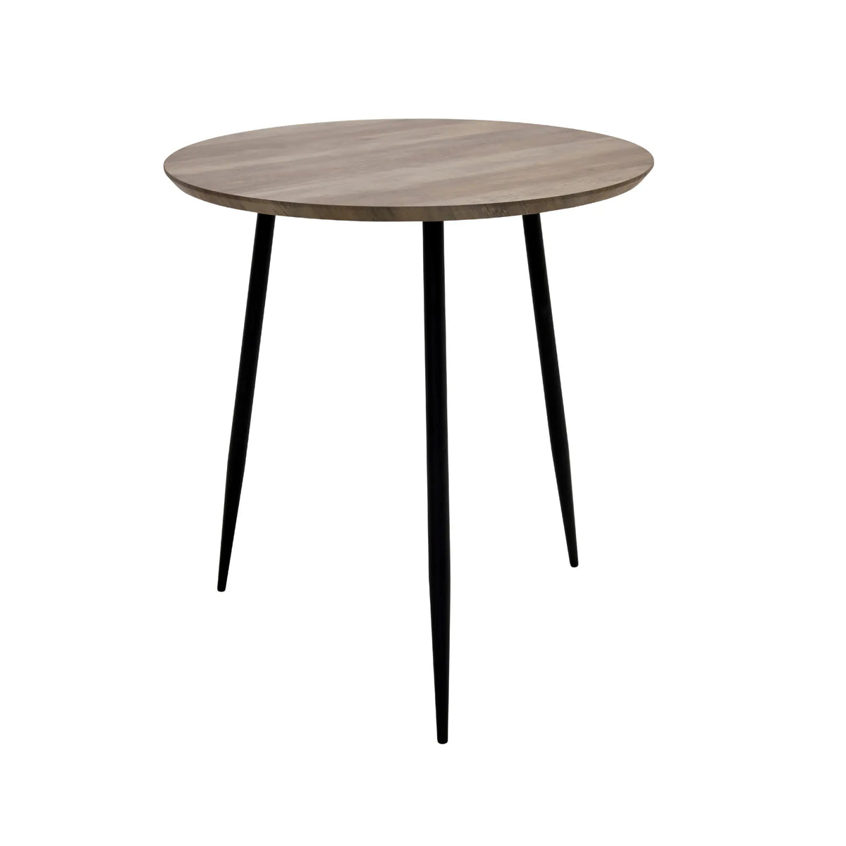 Holmen Smokey (M) Matbord Ø80 cm, Grå, Svart