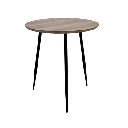 Holmen Smokey (M) Matbord Ø80 cm, Grå, Svart