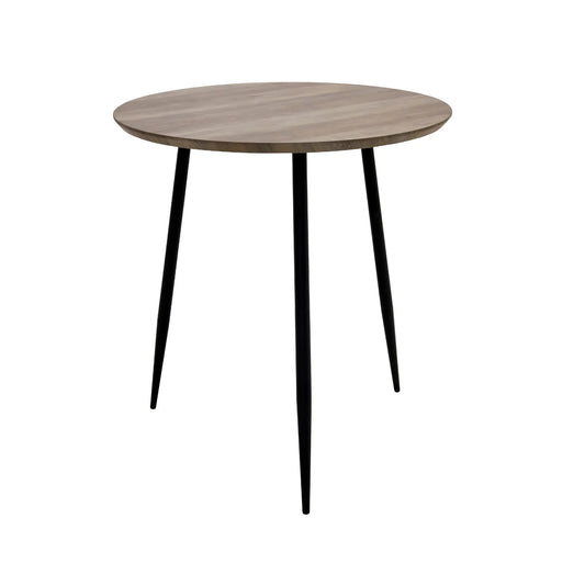 Holmen Smokey (M) Matbord Ø80 cm, Grå, Svart