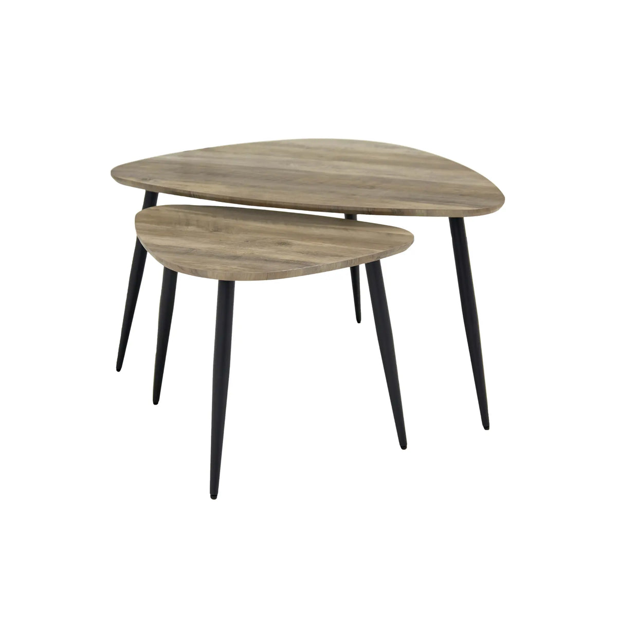 Holmen Smokey (M) Soffbord 2-pack 60x40/90x60 cm, Grå, Svart