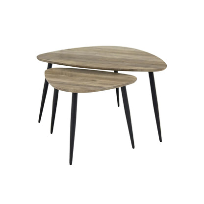Holmen Smokey (M) Soffbord 2-pack 60x40/90x60 cm, Grå, Svart