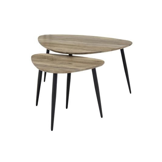 Holmen Smokey (M) Soffbord 2-pack 60x40/90x60 cm, Grå, Svart