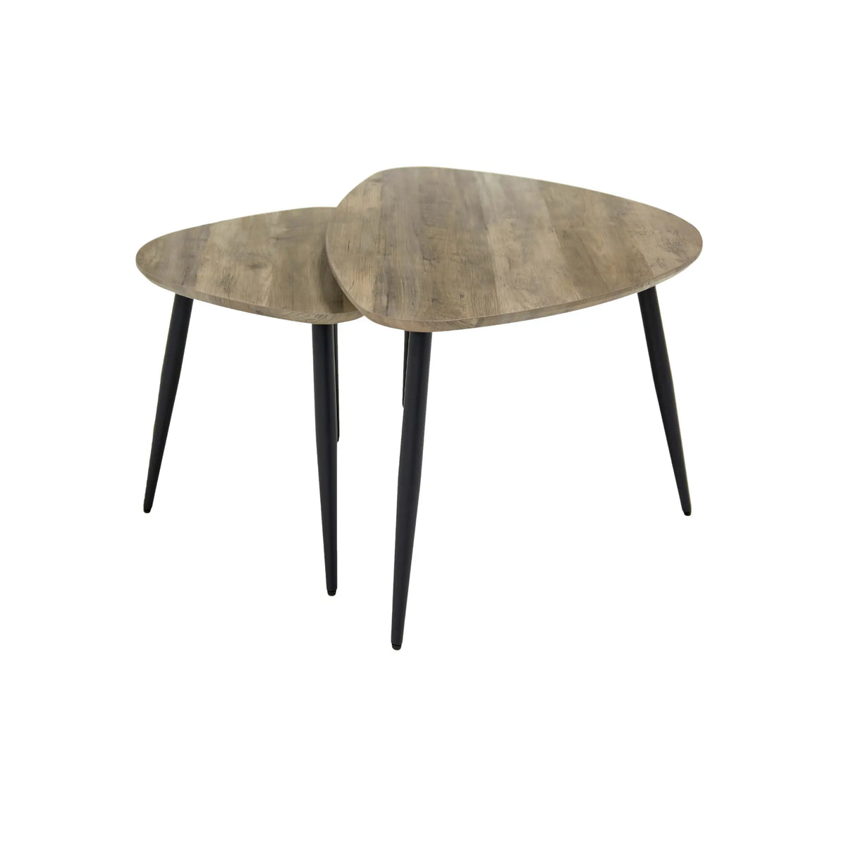 Holmen Smokey (M) Soffbord 2-pack 60x40/90x60 cm, Grå, Svart