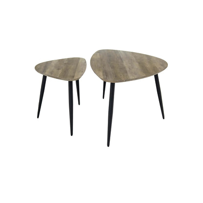 Holmen Smokey (M) Soffbord 2-pack 60x40/90x60 cm, Grå, Svart