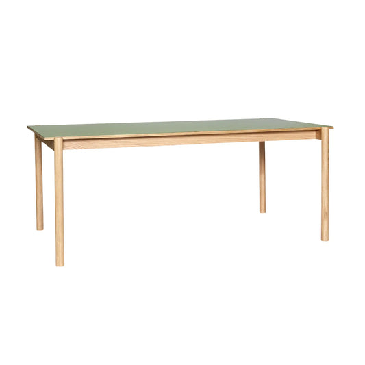 Hübsch Oblique Matbord Rektangulärt 190x107 cm, Olivgrön