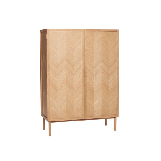 Hübsch Herringbone Garderob Mellanstort 140 cm, Natur