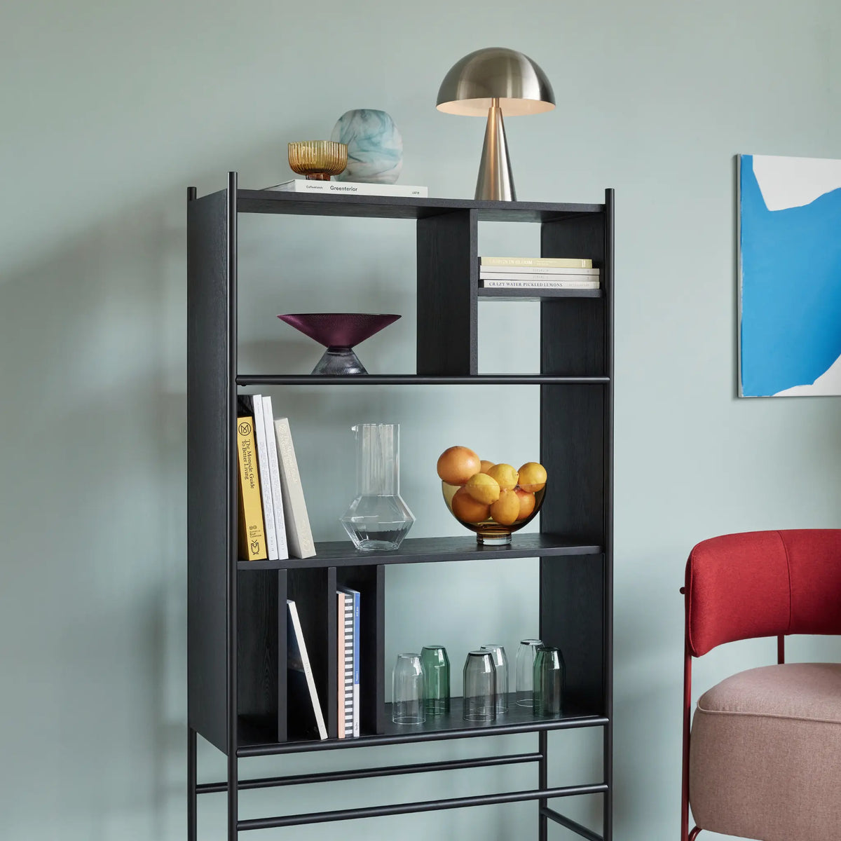Hübsch Divide Hylla 160 cm, Svart