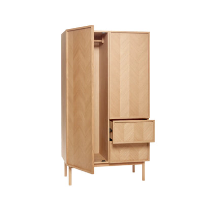 Hübsch Herringbone Garderob Stort 180 cm, Natur