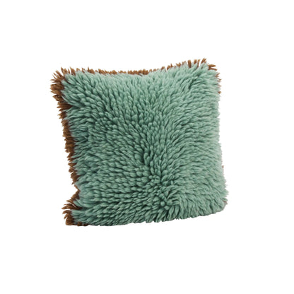 Madam Stoltz Kuddfodral Ull 2-Pack 40x40 cm, Turkos/Karamell