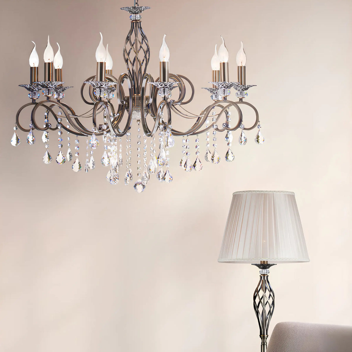 Maytoni Grace Ljuskrona Ø85 cm, Brons