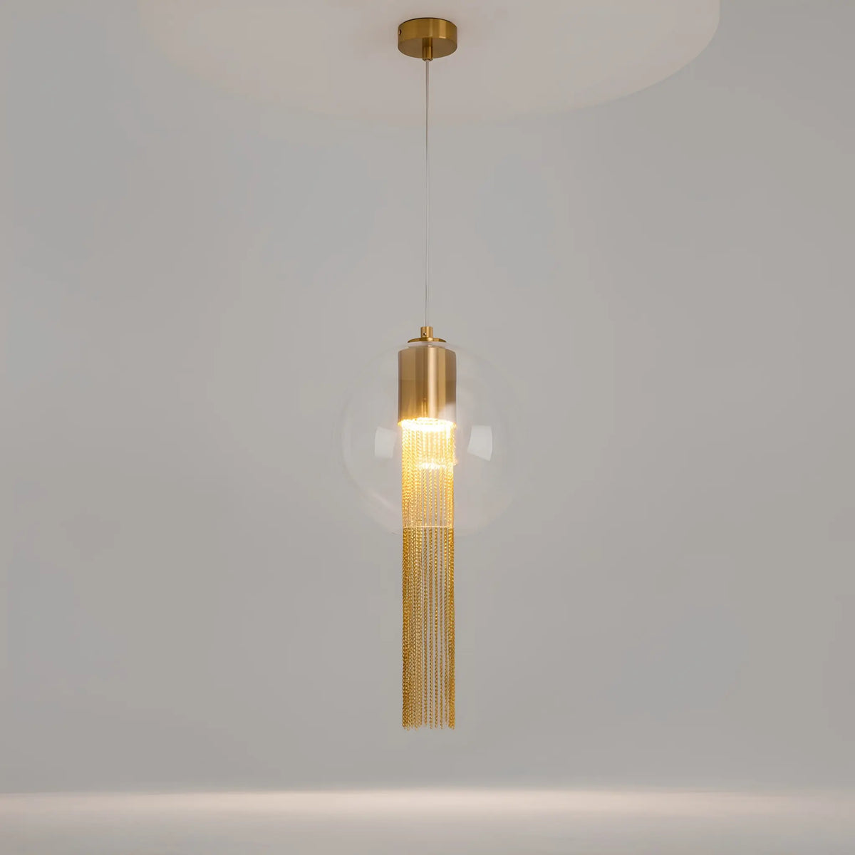 Maytoni Flusso Pendellampa Ø25 cm, Mässing