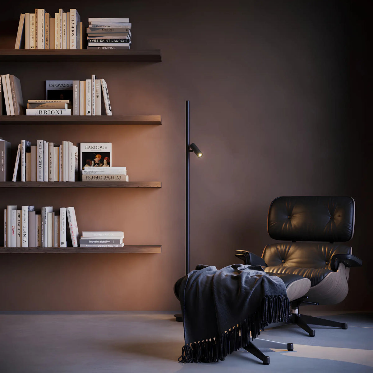 Maytoni Thin Golvlampa, Svart