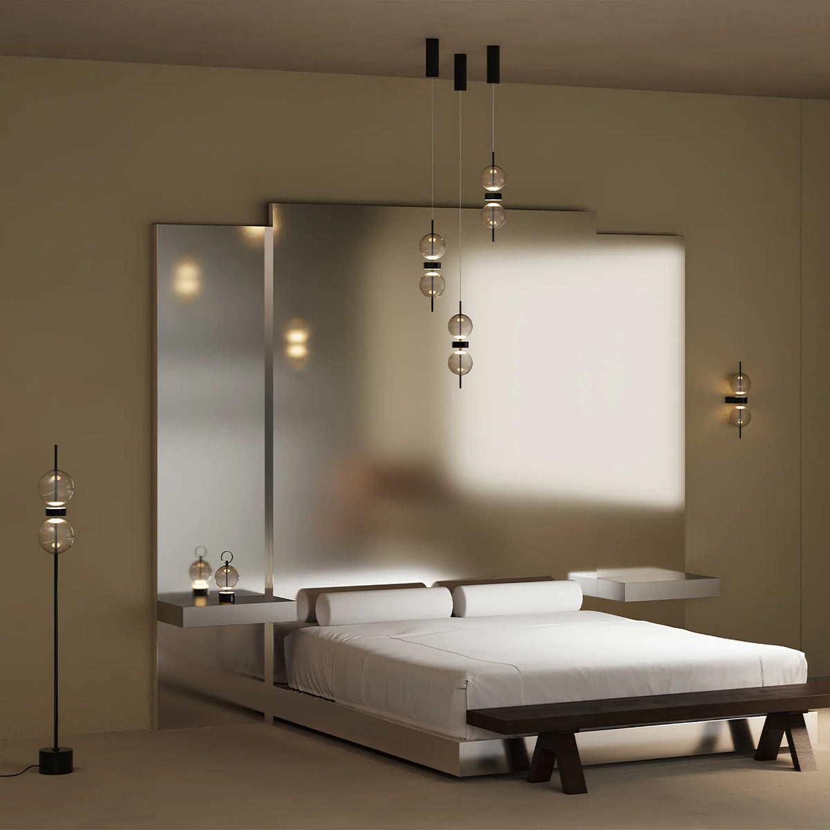 Maytoni Double Moon Uppladdningsbar lampa, Svart