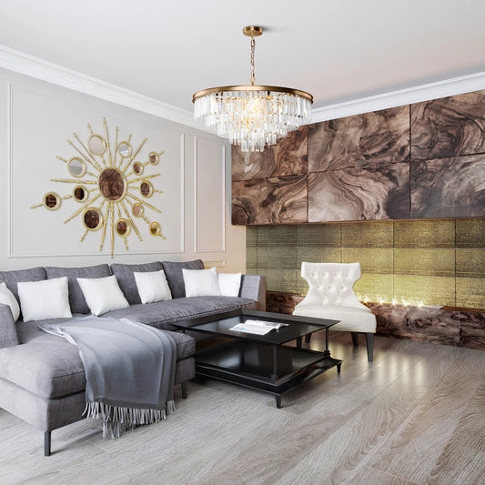 Maytoni Revero Pendellampa Ø70 cm, Mässing