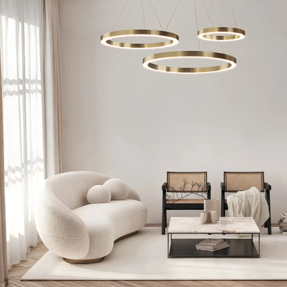 Maytoni Saturno Pendellampa Ø80 cm, Mässing