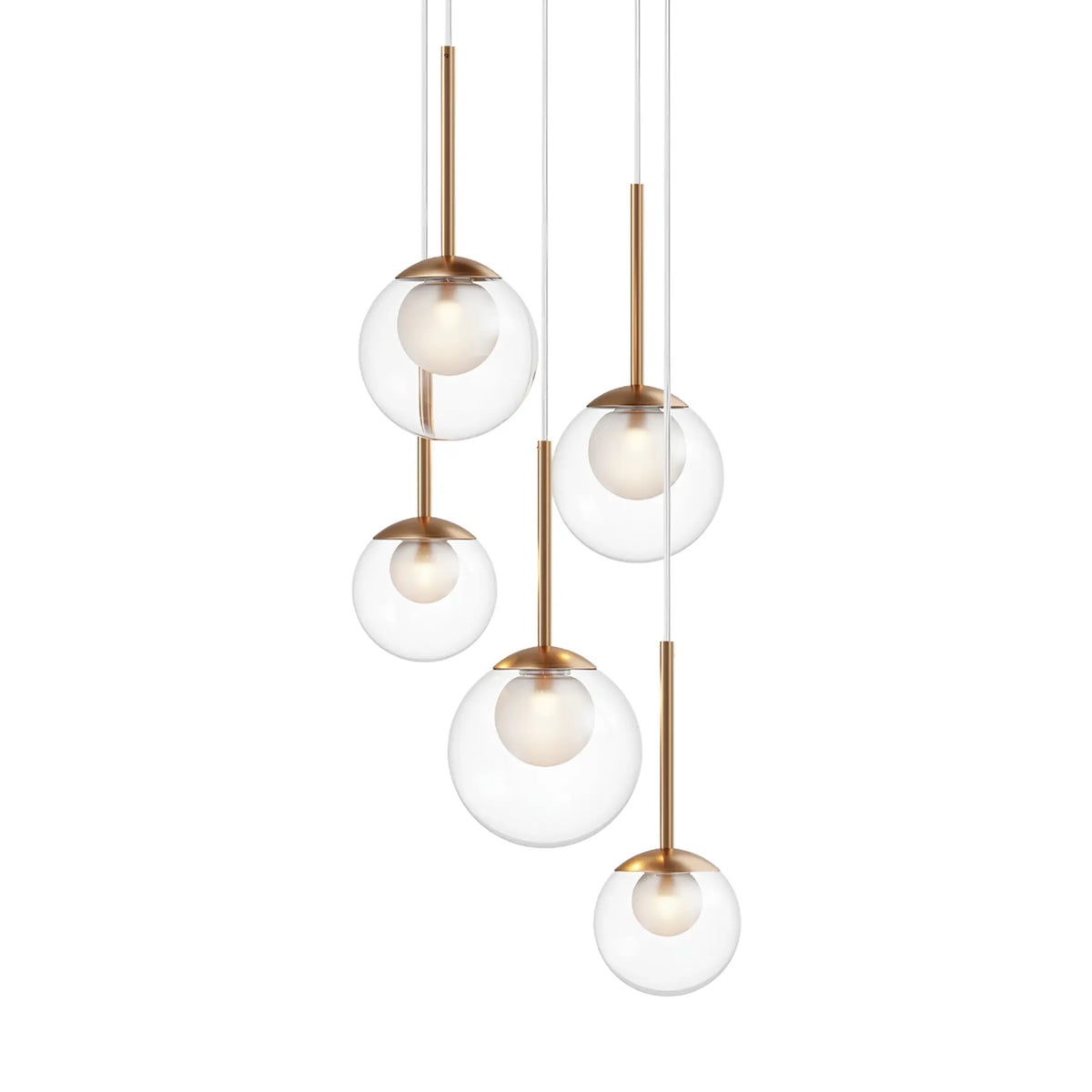 Maytoni Basic form Pendellampa Ø45 cm, Guld