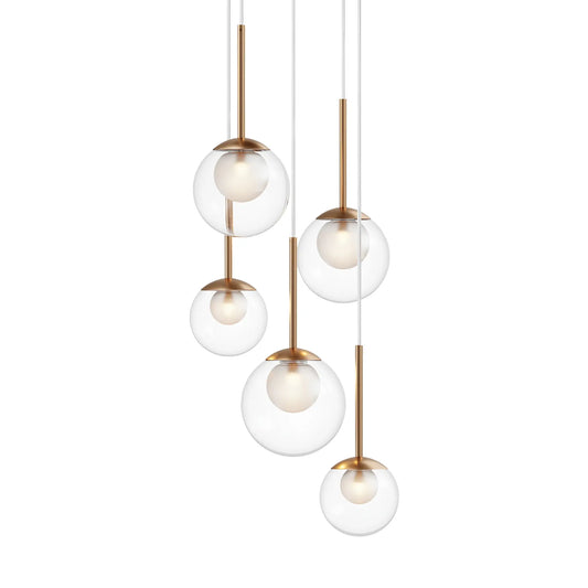 Maytoni Basic form Pendellampa Ø45 cm, Guld
